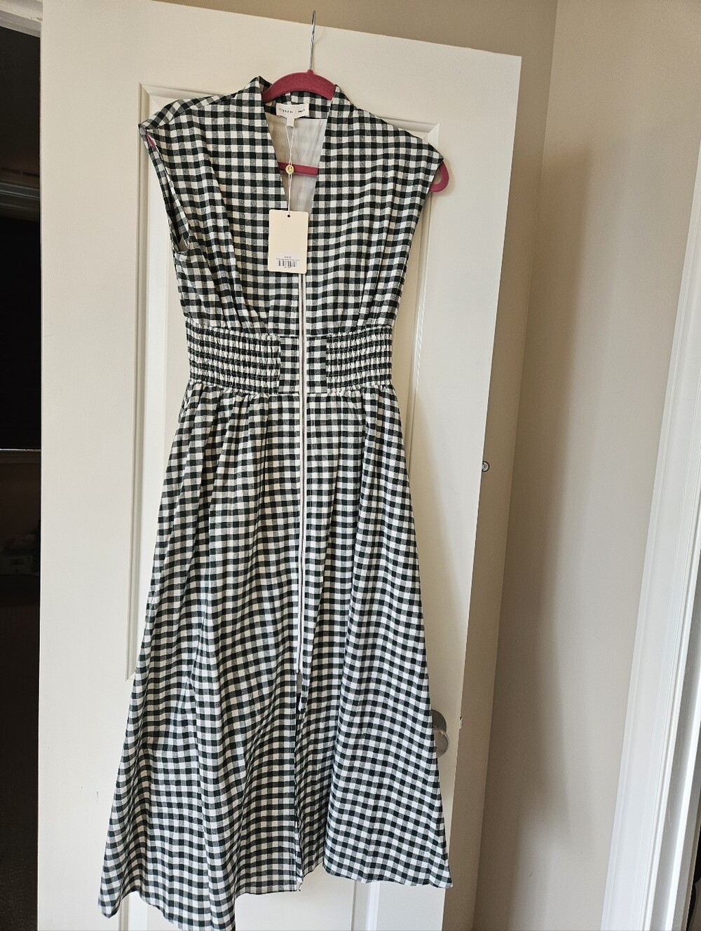 Avara Entro Gingham Dress SMALL NWT